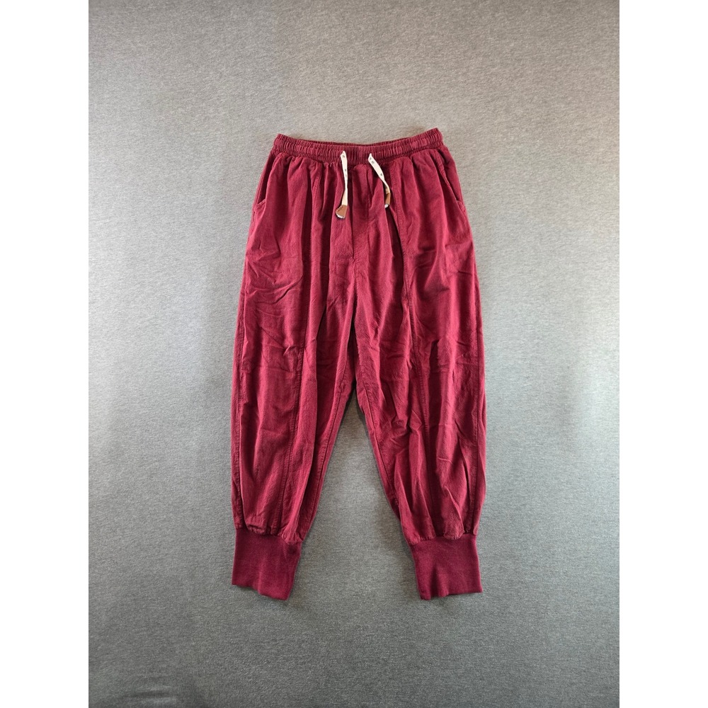Kidoriman Japanese Harem Pants Women 2XL Burgundy Red Baggy Jogger Streetwear